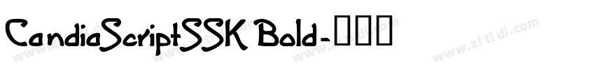 CandiaScriptSSK Bold字体转换